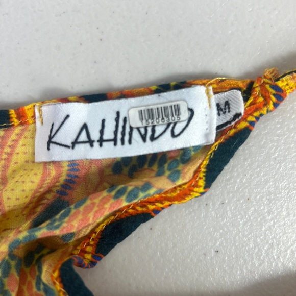 RTR Kahindo
Kano Jumpsuit Orange/Mustard Wide Leg Sz Medium 1 pc boho print - Picture 4 of 7